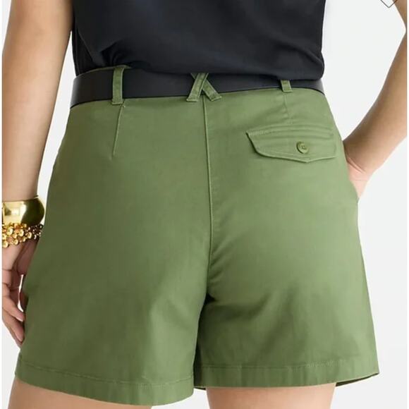 J. Crew Pleated Capeside Chino Short in Army Green Size 16 - Picture 2 of 6